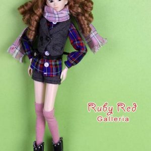 PA0041A Pullip Winter Plaid Set (Fits Blythe & Momoko Too)
