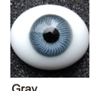 Eyes – Paperweight Glass Oval/Classic 14mm Gray
