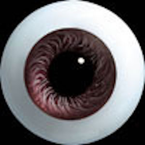 Hand Glass Craft Eyes 10mm Flat Back/Low Lens (Purple)