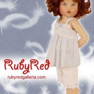 RA0028A Sleeveless Blue Plaid Pajama Set for Riley & Friends (7.