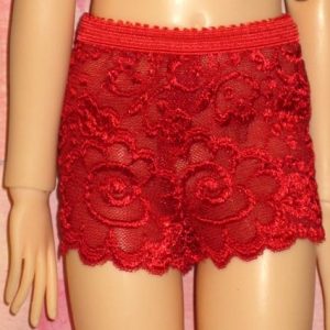Red Lace Boy Short Panty (Fits SD, American Model)
