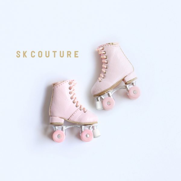 Roller Skates (Pale Pink) Lati Yellow/Blythe/Momoko/Etc