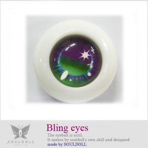 Eyes Soul Doll B-159 Bling Eyes (Green/Purple) 20mm