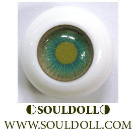 Soul Doll Eyes NP-68 Eyes (Green w/Turquoise) 22mm