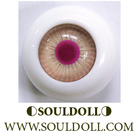 Soul Doll Eyes NP-53 Eyes (White w/Pink) 22mm