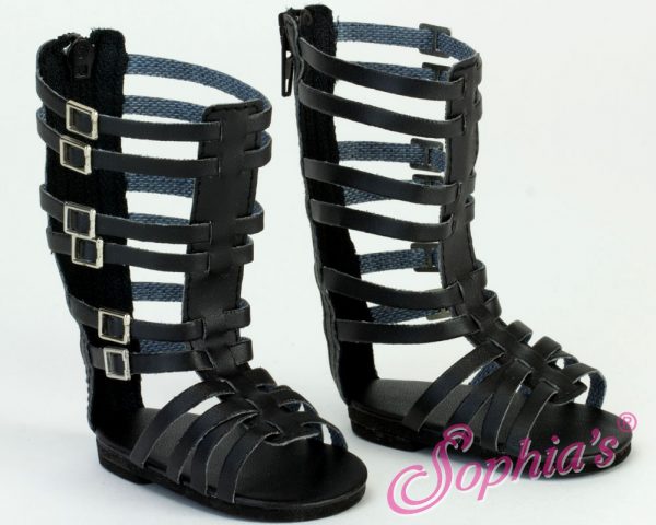 Tall Gladiator Sandals (Black) 18"