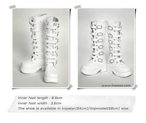 Impl Footwear - White Lace Up Boots (SD)