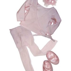 Ballet Sweater, Slippers, Tights & Hair Set 18″