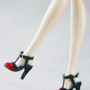 Lily Shoes (Red/Black) Fits 12″ FR/Barbie/Momoko/Etc