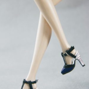 Lily Shoes (Blue/Black/Silver) Fits 12″ FR/Barbie/Momoko/Etc