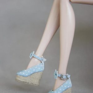 Celeste Wedge Pumps (Blue) Fits 12″/FR/Barbie/Momoko/Etc