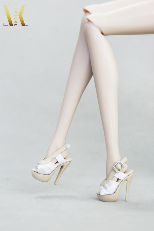 Mia Sandals White FR Fits FR DG Mono Barbie Etc