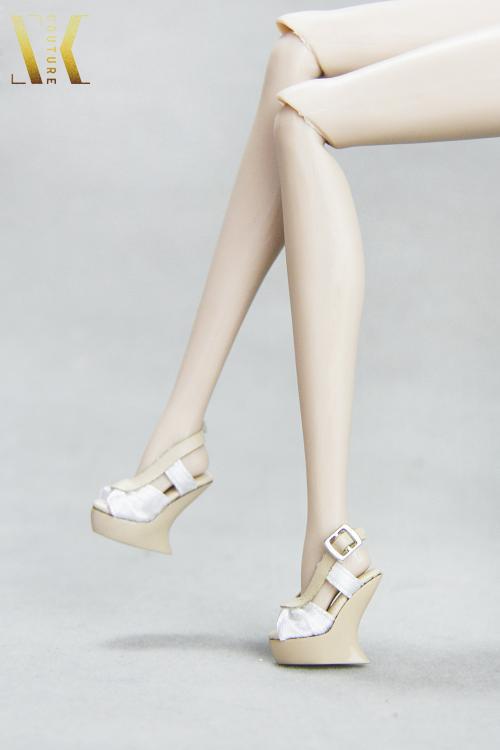 White high wedge sandals top