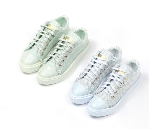 SK Canvas Sneakers (Mint Green) Fits Lati Yellow/Blythe/Azone/Obitsu 21-27/Momoko