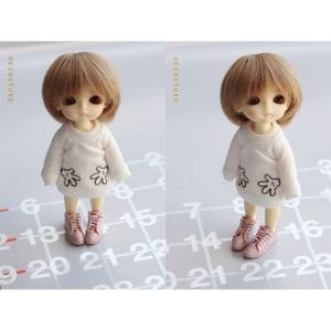 SK Canvas Sneakers (Pink) Fits Lati Yellow/Blythe/Azone/Obitsu 21-27/Momoko