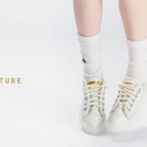SK Canvas Sneakers (White) Fits Lati Yellow/Blythe/Azone/Obitsu 21-27/Momoko