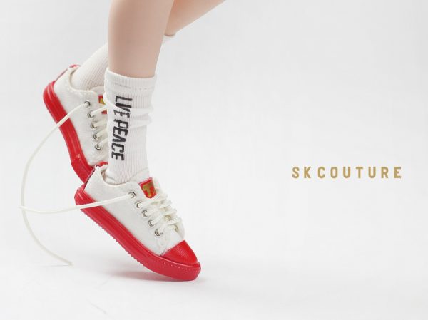 SK Canvas Sneakers (Sp Ed/Red) Fits Lati Yellow/Blythe/Azone/Obitsu 21-27/Momoko
