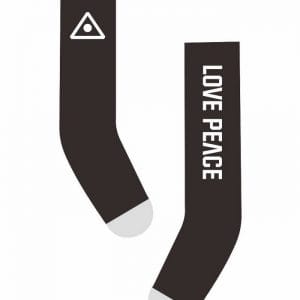 Peace/Love Socks (Black w/White) Fits Lati Yellow/Blythe/Azone/E