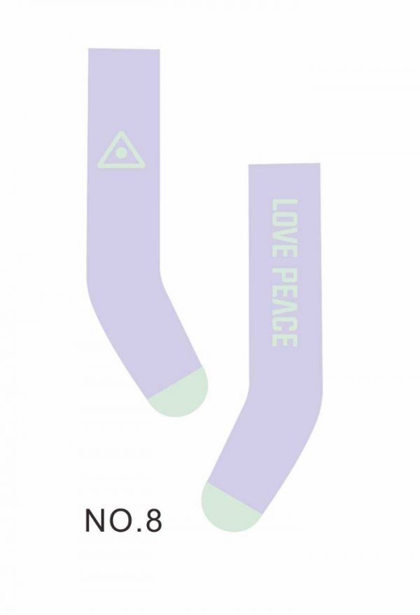 Peace/Love Socks (Lavender w/Green) Fits Lati Yellow/Blythe/Azon