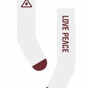 Peace/Love Socks (White w/Wine) Fits Lati/Blythe/Azone/Et