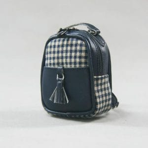 Gingham Backpack (Navy) Fits Lati/Blythe/Azone/12″/Etc