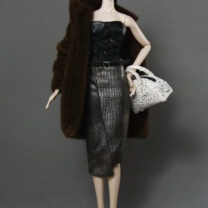 Fur Dress Set Fits 12″ FR/Barbie/Etc