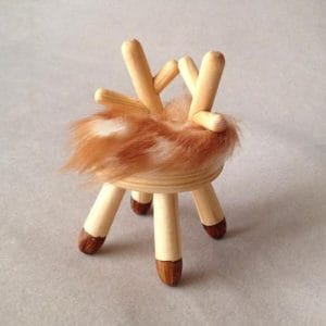 Nature Wood Chair (Small) Lati Yellow (1/8 Dolls) (Doll Furniture)