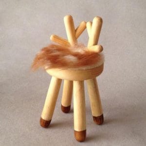 Nature Wood Chair (Medium) Blythe/Jenny/Azone (1/6 Scale) (Doll Furniture)