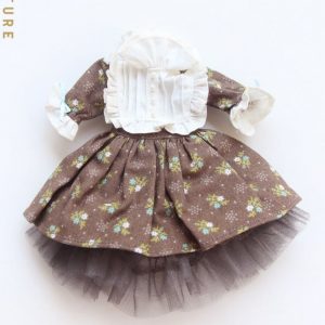 Brown Floral Dress and Pinafore (Fits Lati Yellow)