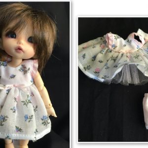OOAK Floral Dress & Panties – Lati Yellow, Meadow Twinkle, Puki
