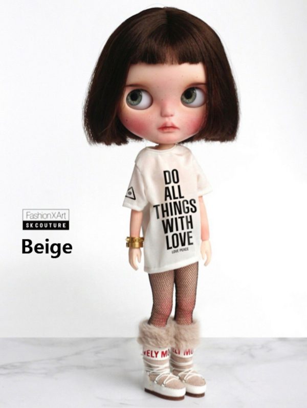 SK Snow Boots (Beige) Fits Blythe/Pullip/Etc