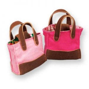 Light Pink Purse with Floral Lining 18″