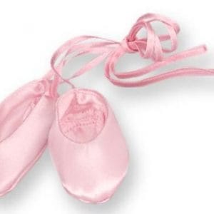 Pink Satin Ballet Slippers 18″