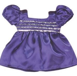 Purple Satin Baby Doll Top 18″