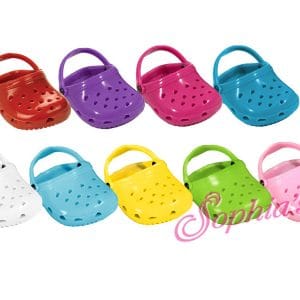 Pollywog (Croc) Sandals (Red) Fits 18″ American Girl