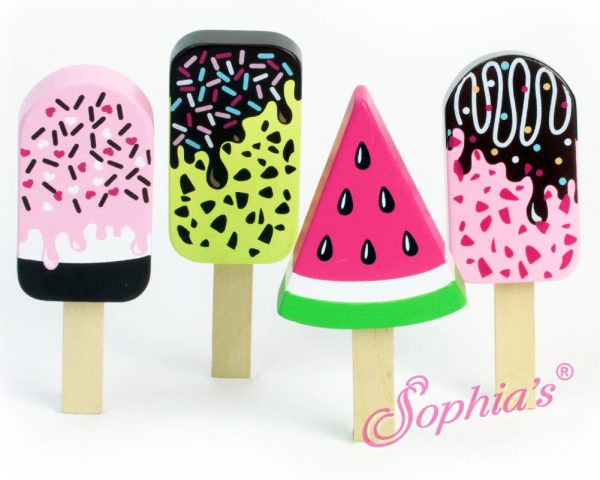 Hand Painted Wooden Ice Cream Set