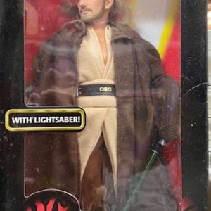 Star Wars Qui-Gon Jinn with Lightsaber  Episode 1 1998 NRFB