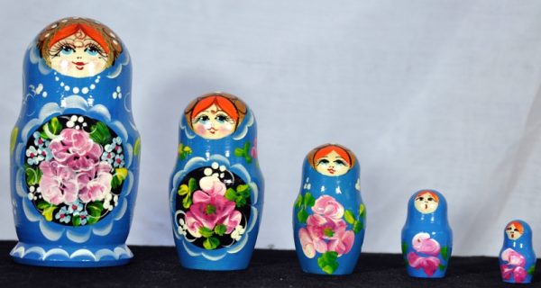 Matryoshaka doll from Russia, signed by artist (Nesting doll)