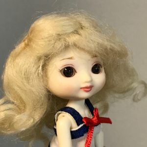 Sylvie Mohair Wig (Pale Blonde) 2-3