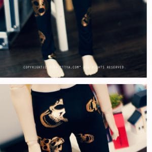 TTYA Leggings Black w/Gold Skulls  SD13 Girl