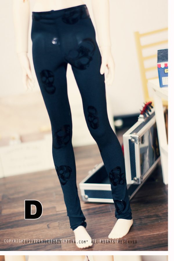 TTYA Leggings Black Skulls on Black SD/SD13