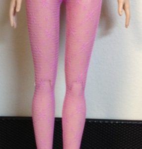 Pink Textured Pantyhose 16″
