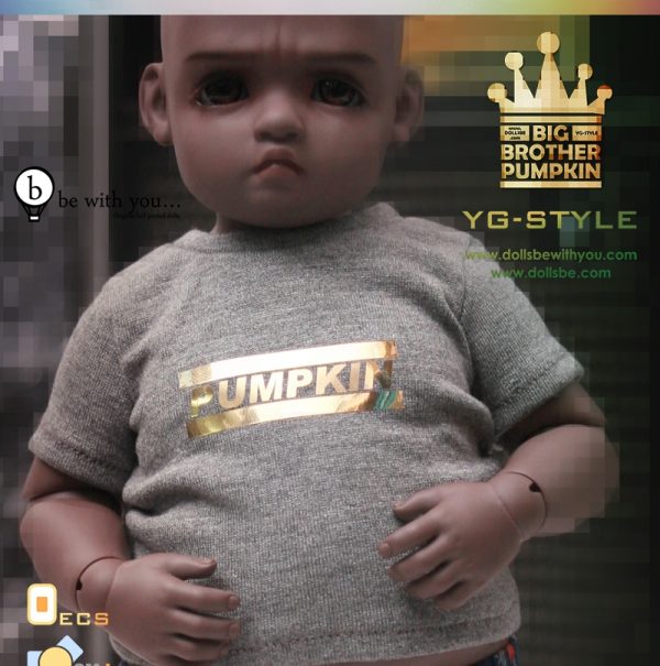 be with you Pumpkin Gray & Gold T-shirt 30cm