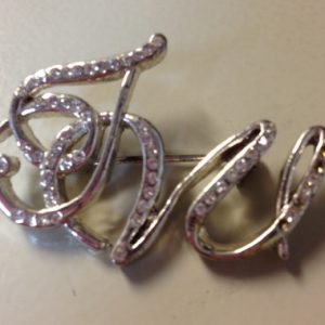 Tyler Wentworth “TW” Rhinestone Script Pin