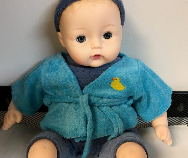 Turquoise Terry Robe (Fits 10-12" Dolls)