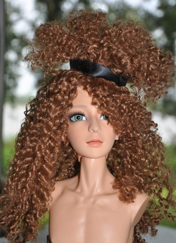 Val Zeitler Attic Treasures  Light Brown Curly Top Pouf Wig W-11