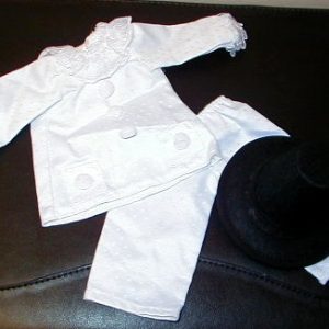 Kish – 12″ White Pierrot Outfit Only