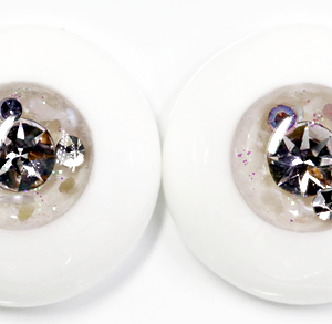Oscar Doll Crystal Eye Warm Silver (16mm)