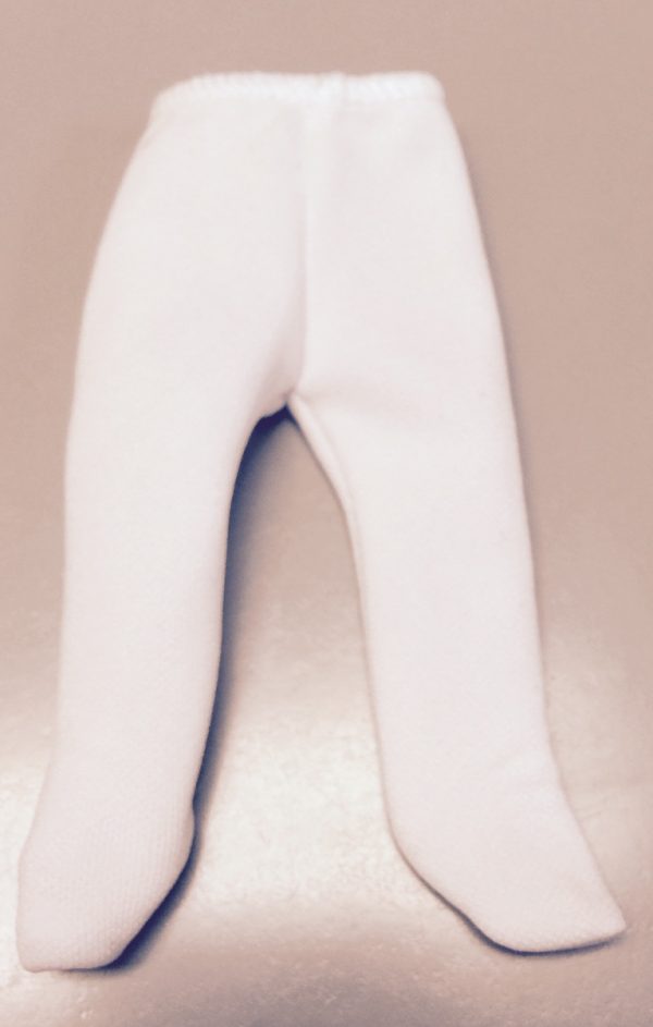 White Opaque Tights 11" from Waist to Toe