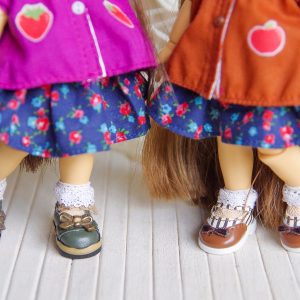 Ylang Garden Basic Mori Skirt (Blue Floral) Fits 1/8 Dolls